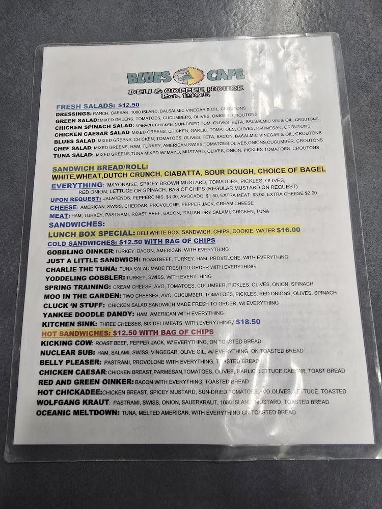 Blues Cafe Menu image 3
